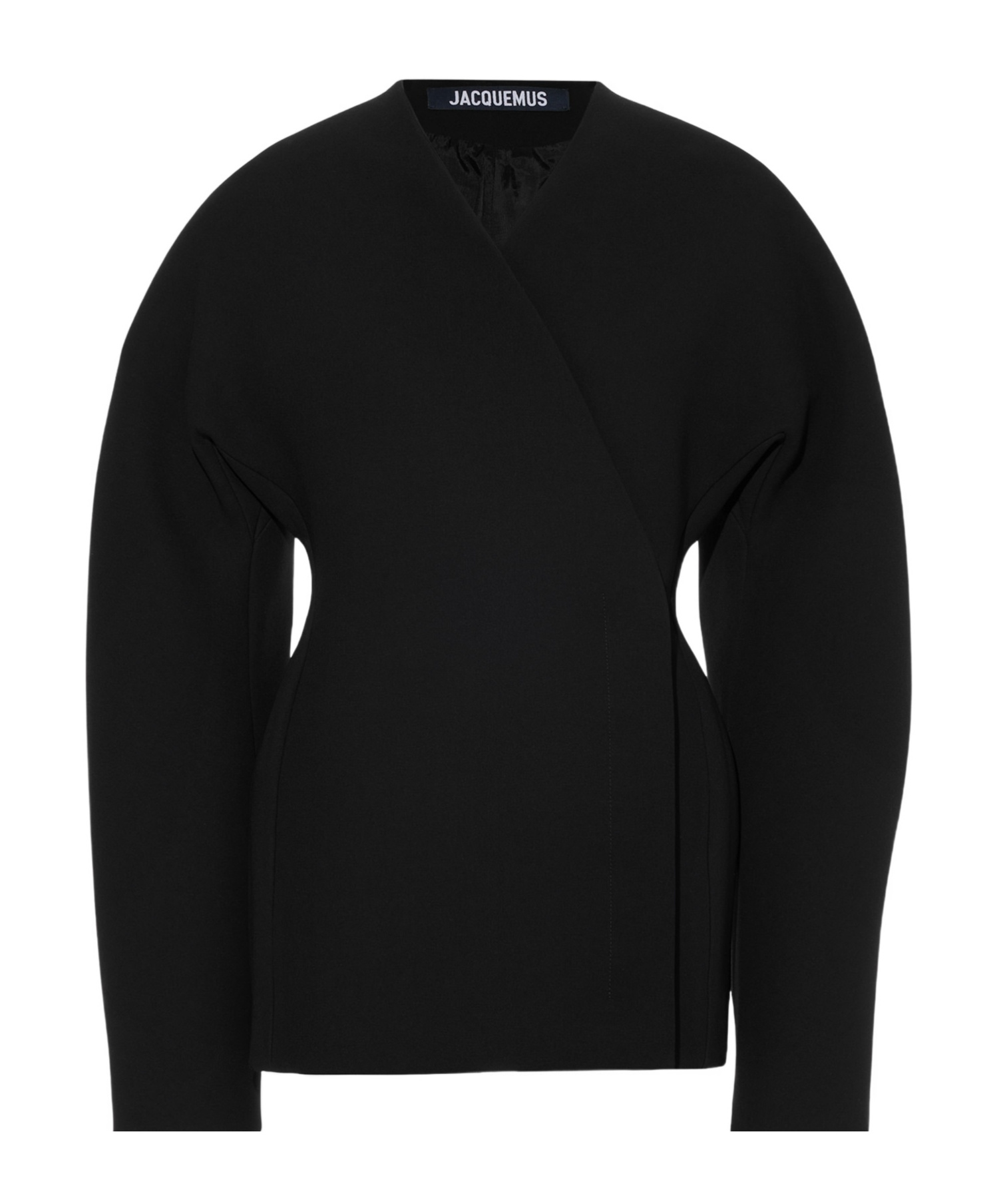 Jacquemus Curved Mini Dress In Black