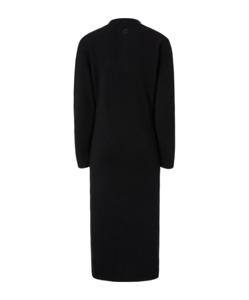 Pinko V-neck Knitted Dress In Black