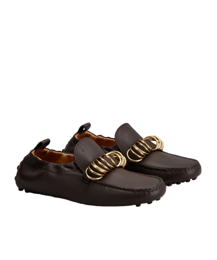 Tod's Ring-embellished Loafers In Black
