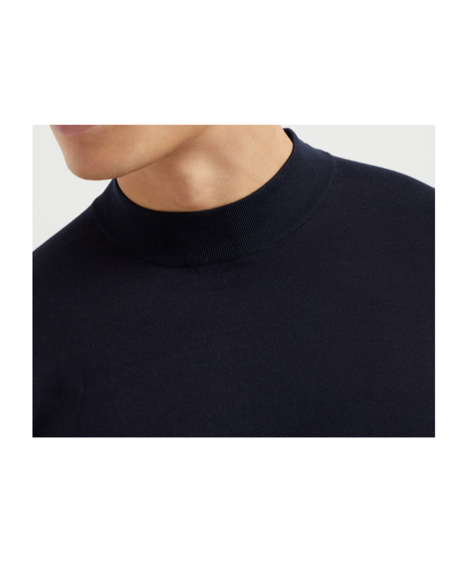 Brunello Cucinelli Knitted T-shirt In Black