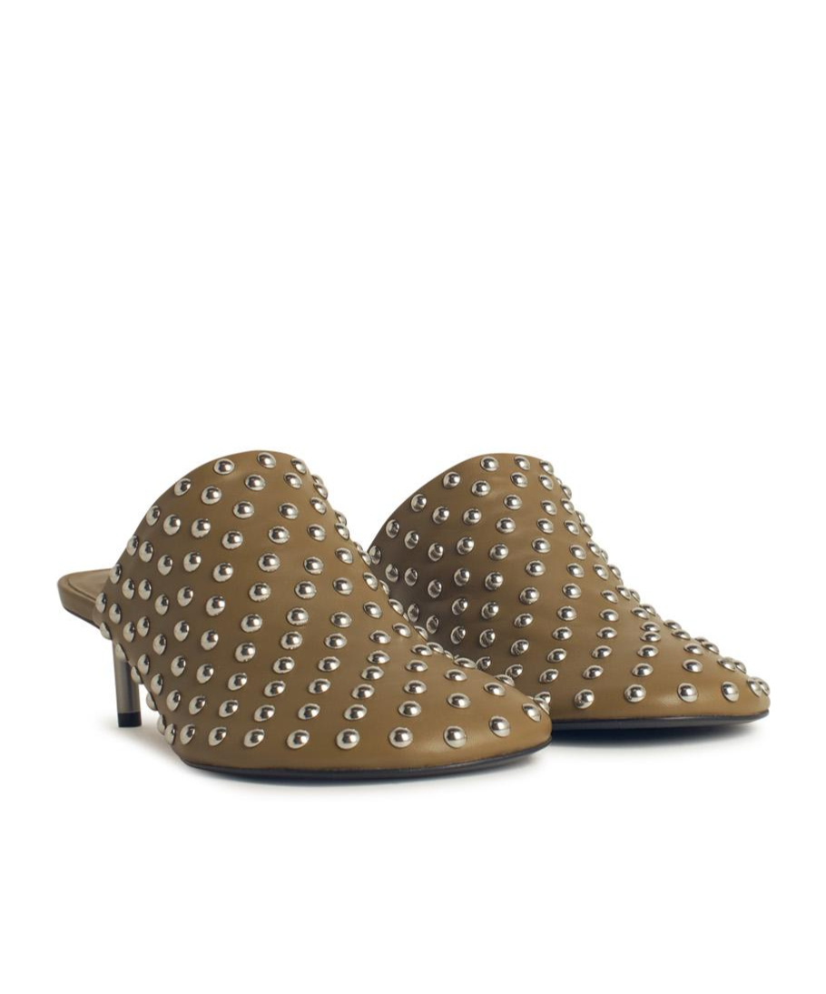 Jil Sander Rivet Muller Shoes In Brown