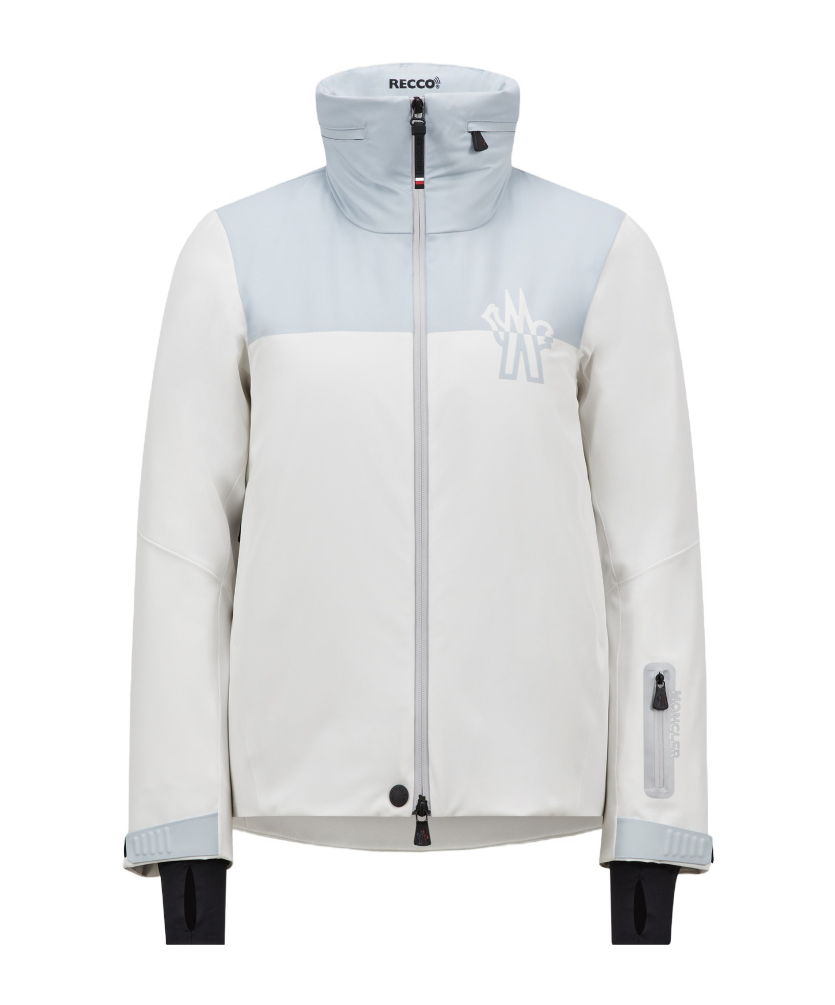 Moncler Short Long-sleeved Down Jacket In White