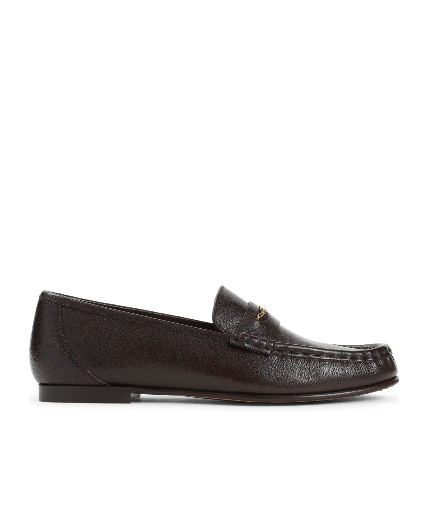 Chloé Logo Icon Leather Loafers In Brown