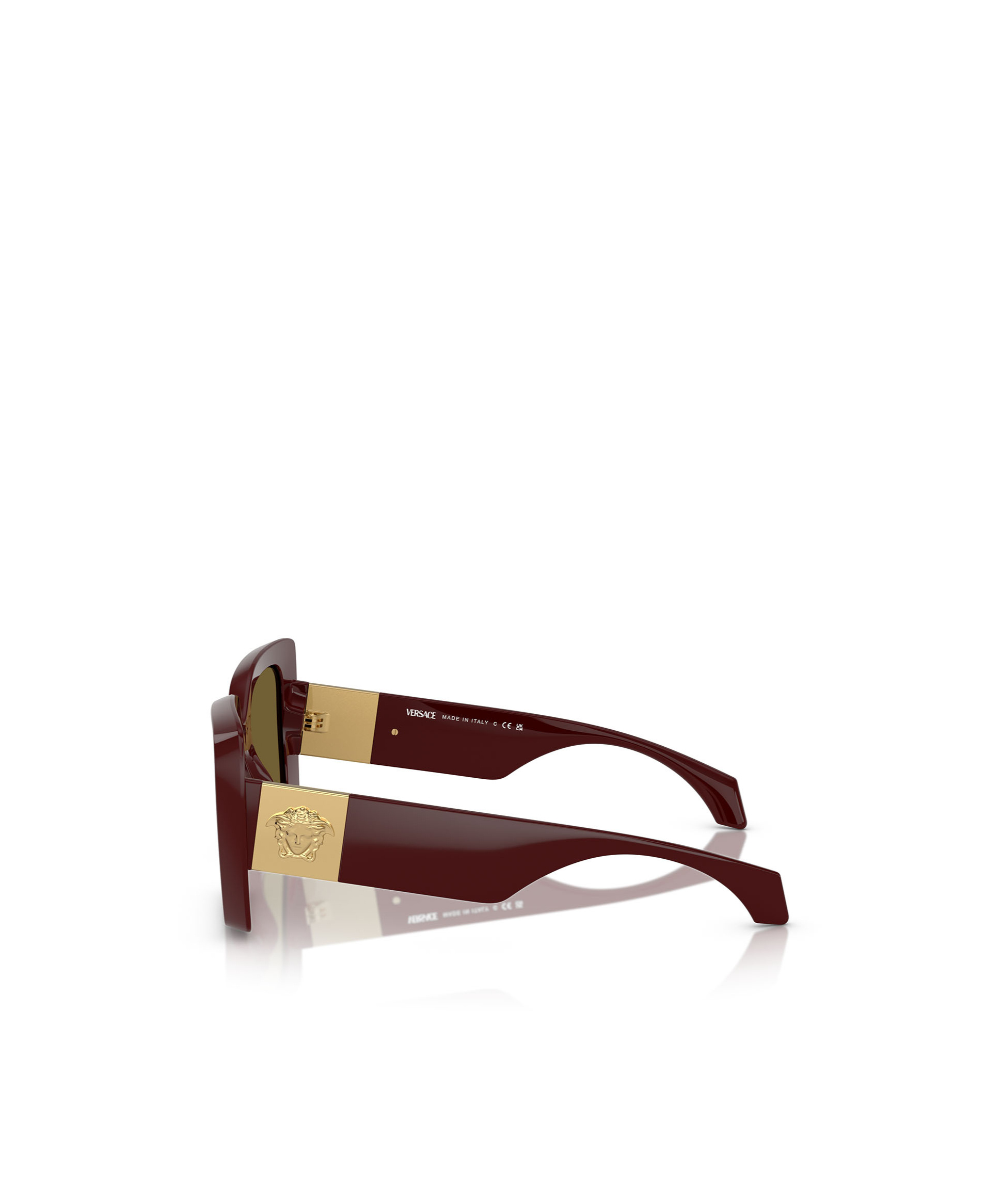 Versace Medusa-plaque Oversized-frame Sunglasses In Green