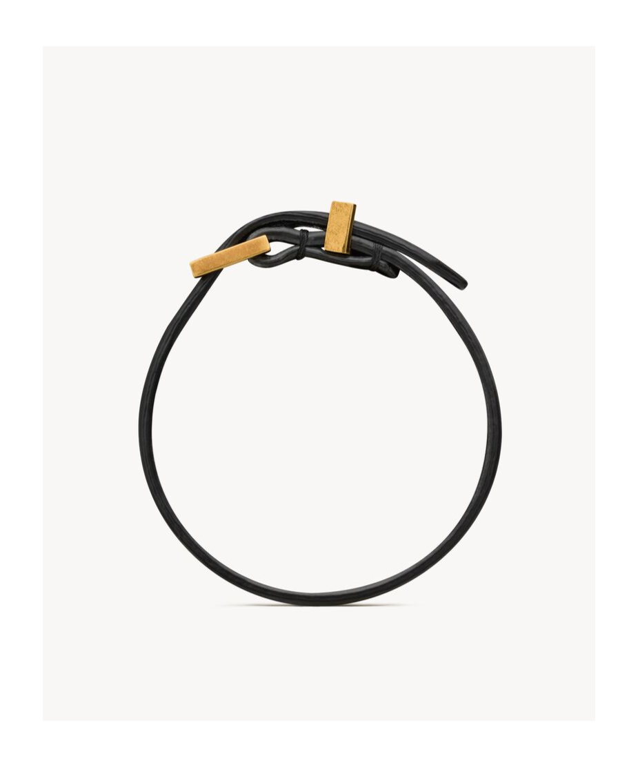 Saint Laurent Cassandre Bracelet In Black