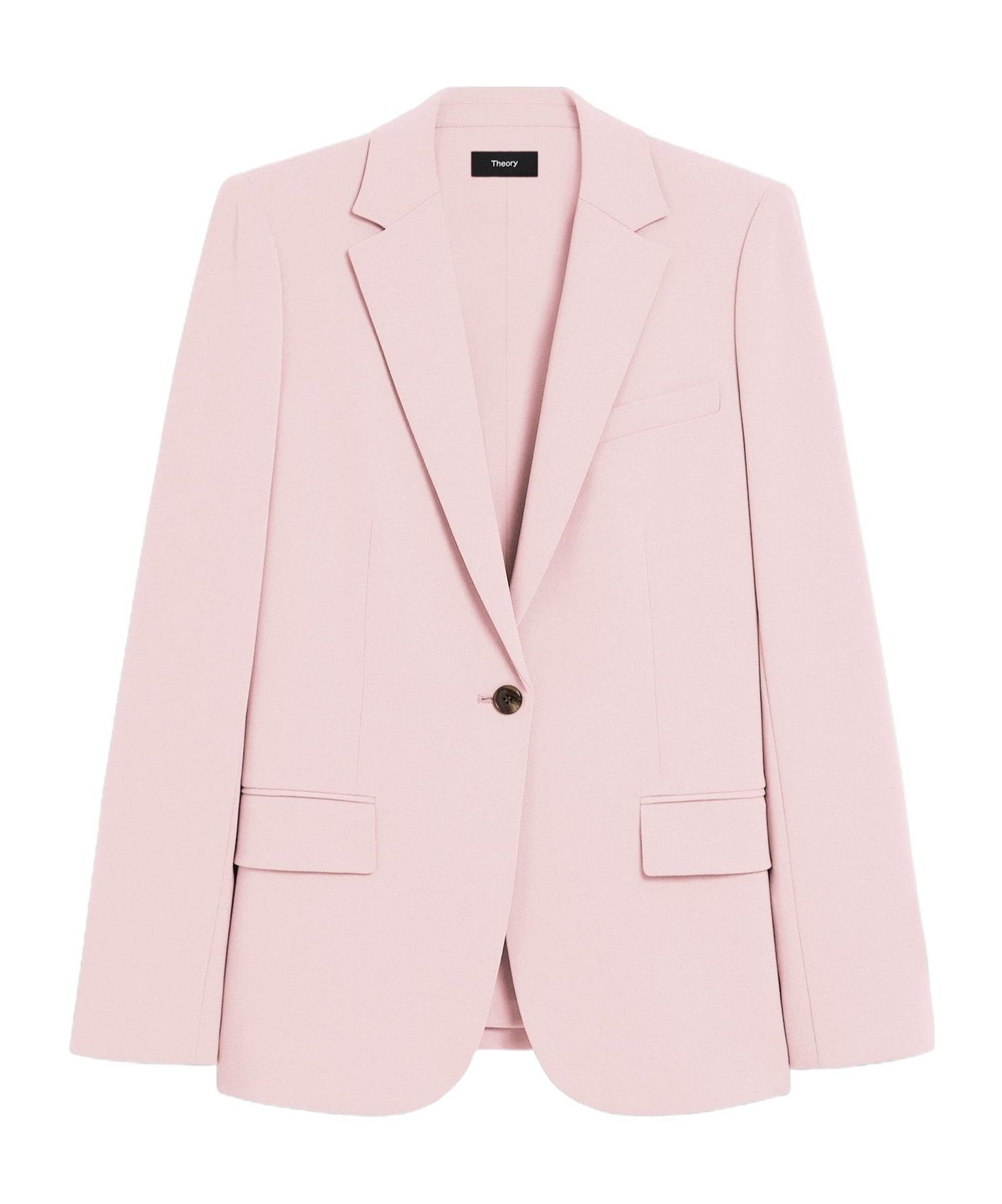 Theory Staple Blazer In Admiral Crepe In Pink