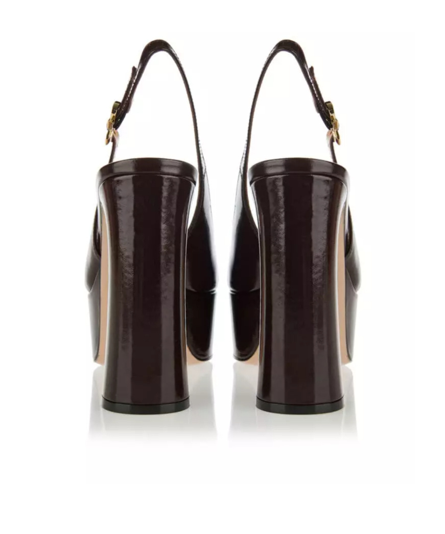 Gianvito Rossi Thick Soled Hallow-heeled Sandals In Brown