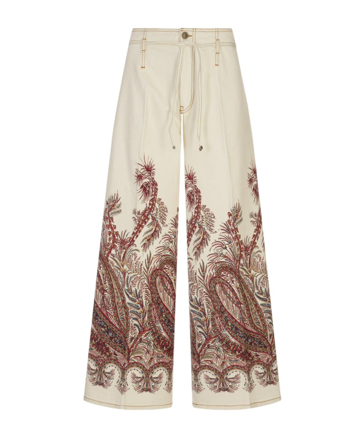 Etro Belt Loops Slacks In Brown