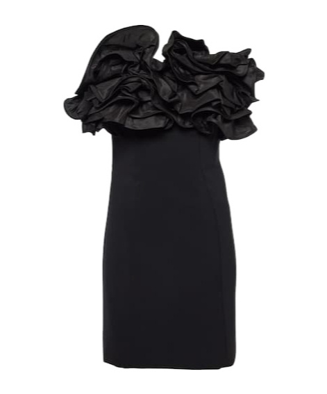 Carolina Herrera Ruffled Mini Dress In Black