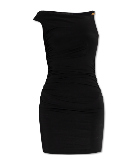 Amiri Black Off-the-shoulder Minidress In Black