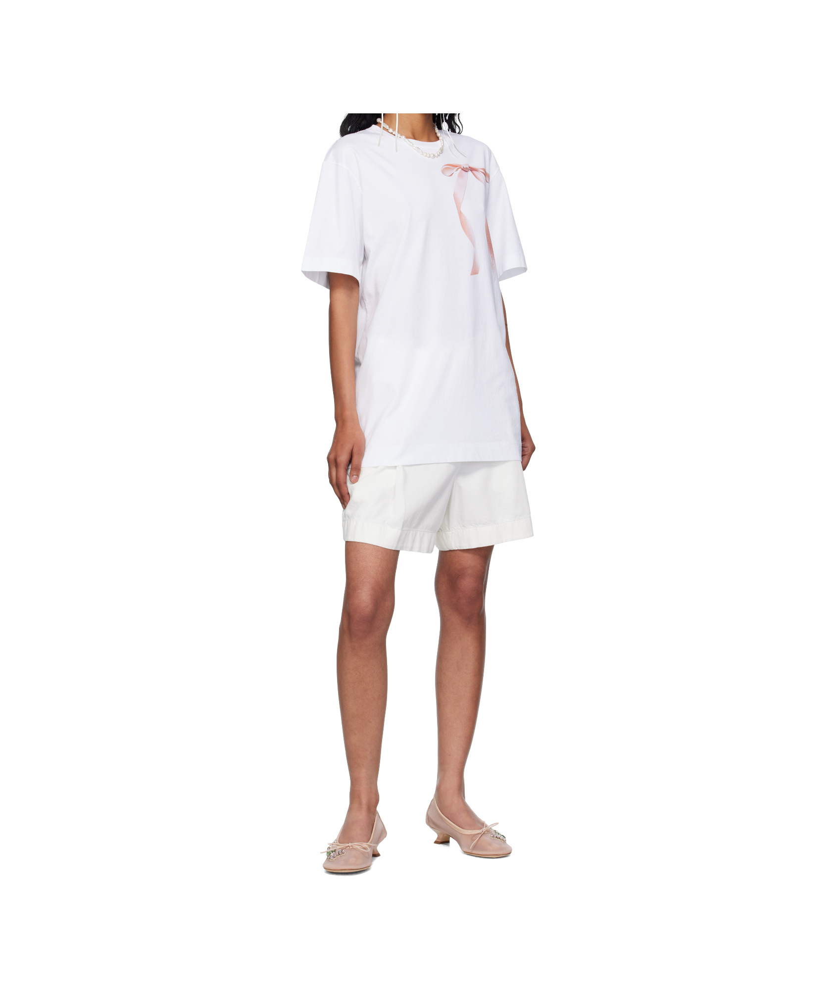 Simone Rocha Printed Cotton Jersey T-shirt In Red