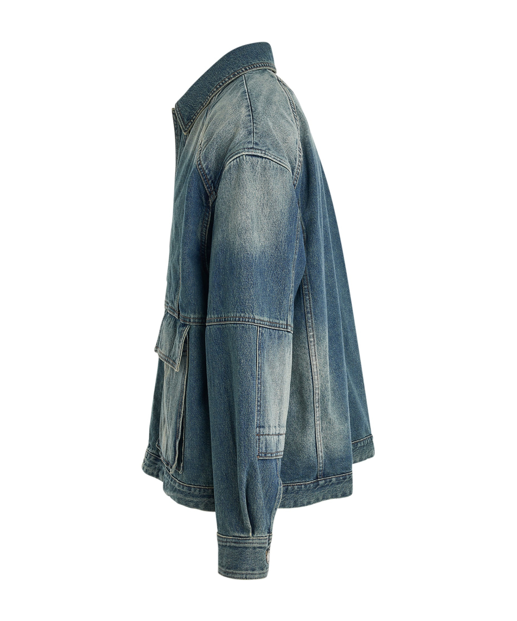 Juunj Blue Faded Denim Jacket In Blue