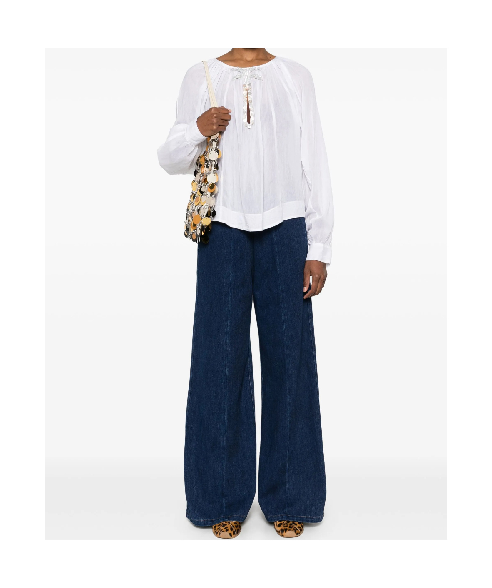 Shop Forte Forte Pearl Decorative Bohemian Shirt