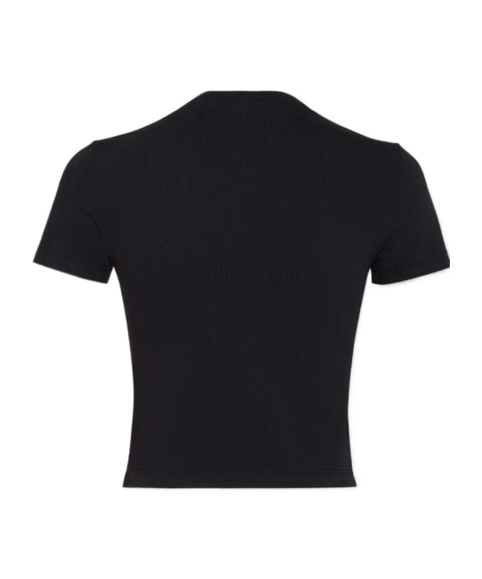 Dsquared2 Signature Icon Cropped T-shirt In Black