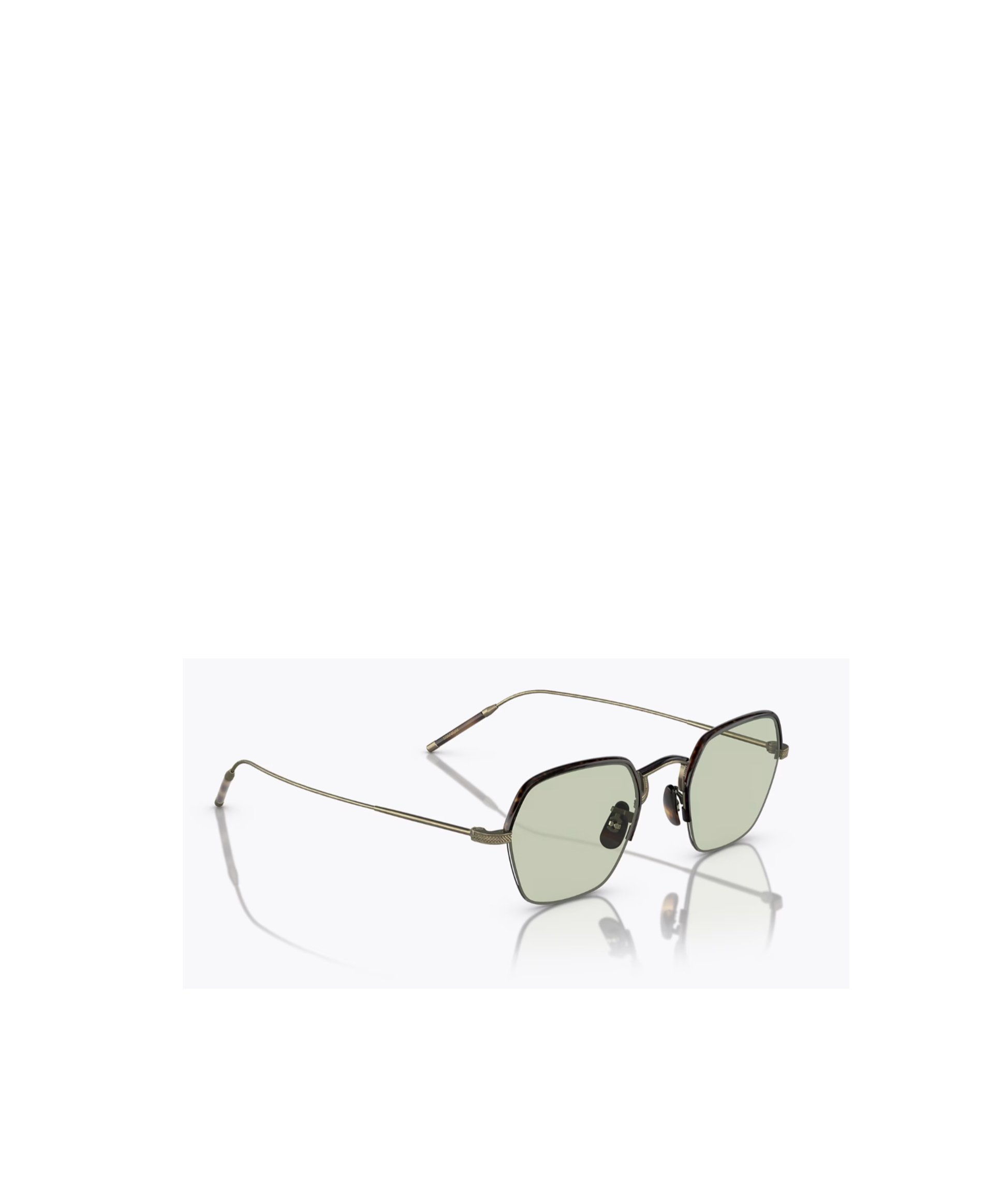 Oliver Peoples Half Frame Sunglasses In Green