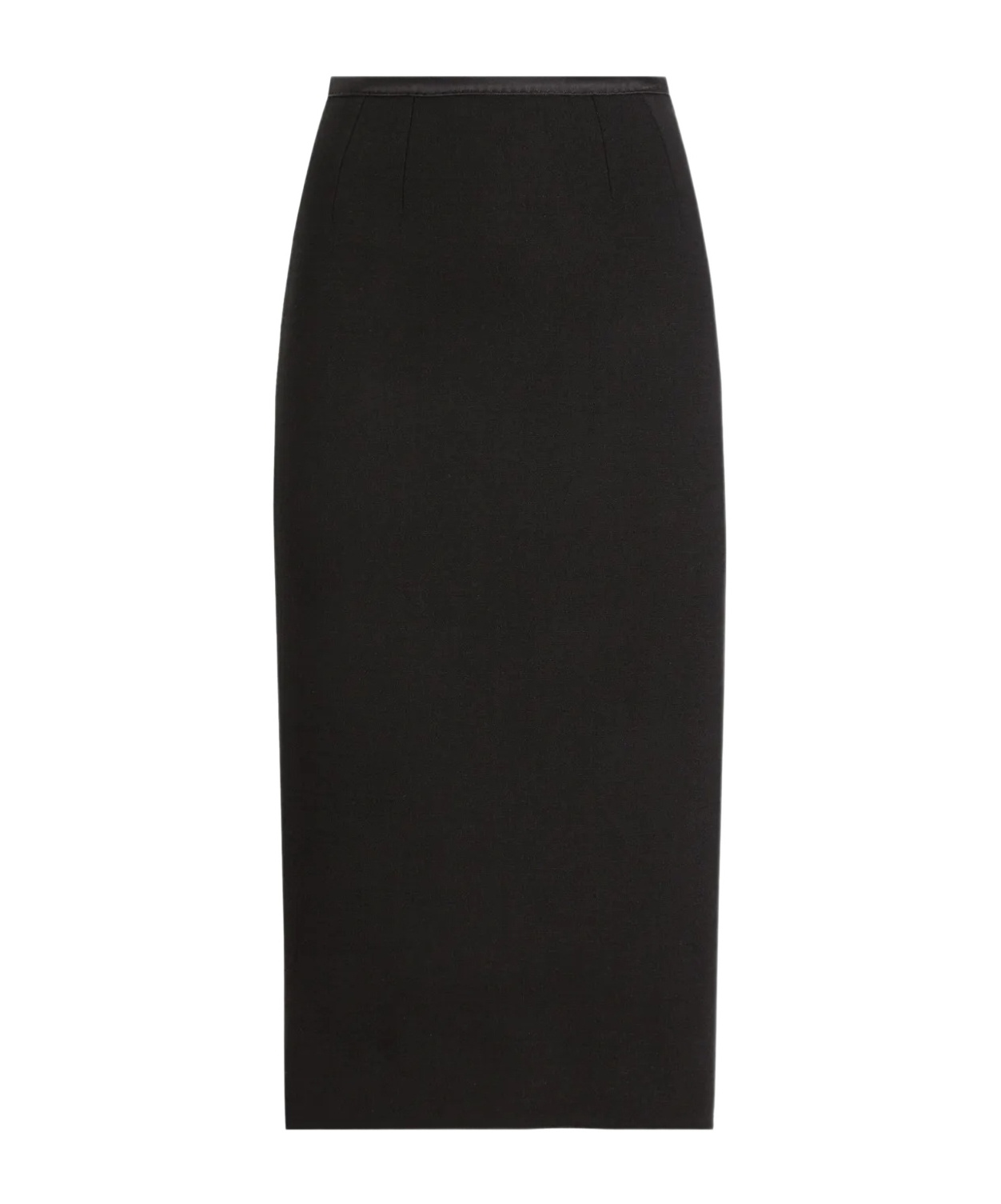 Dolce & Gabbana Central Split-hem Wool Midi Pencil Skirt In Black