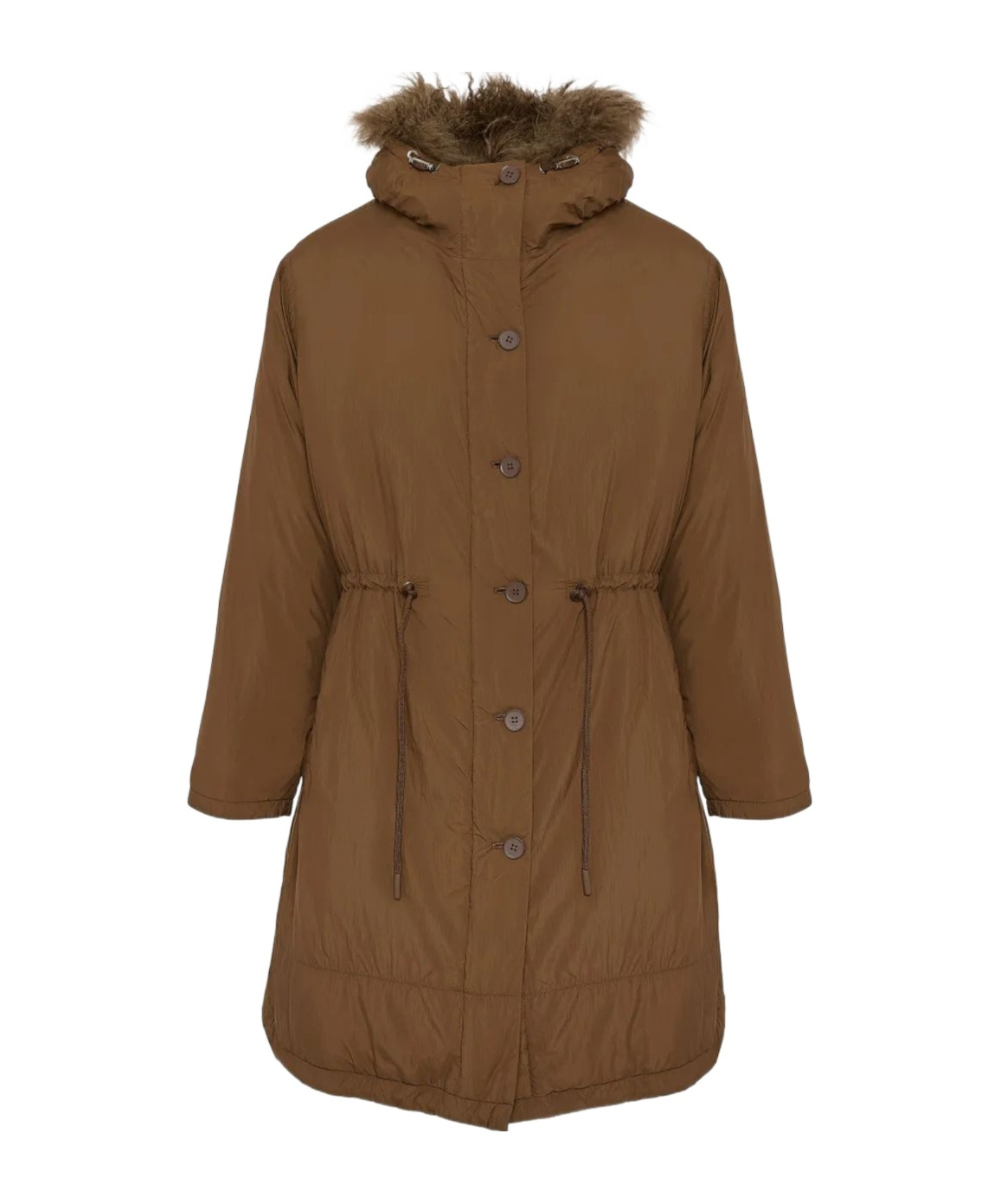 Yves Salomon Lambshearling-trimmed Parka Coat In Animal Print