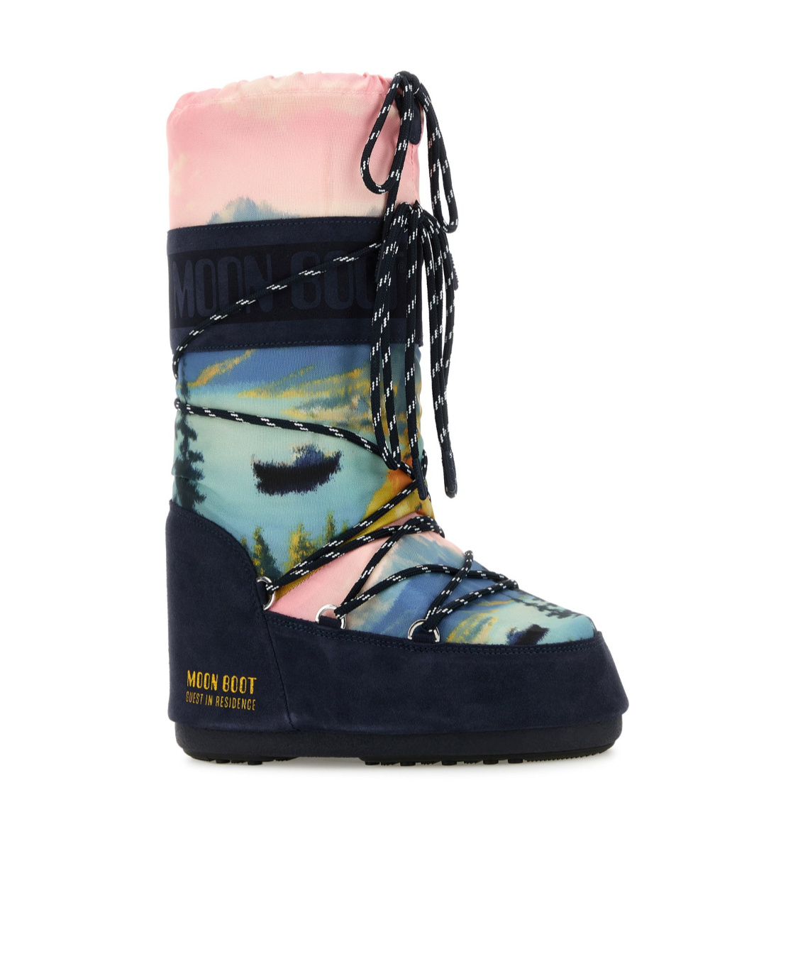 Moon Boot Lace-up Snow Boots In Multi