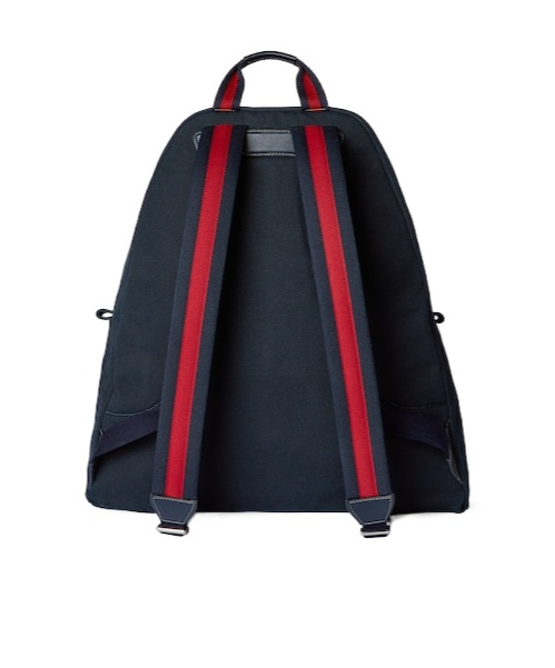 Gucci Medium Printed Canvas Backpack In Dark Blue