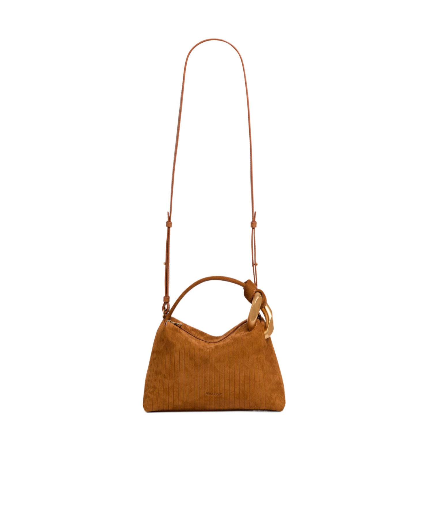 Jw Anderson Pleated Cross-body Bag Gold-tone Hardware In Brown