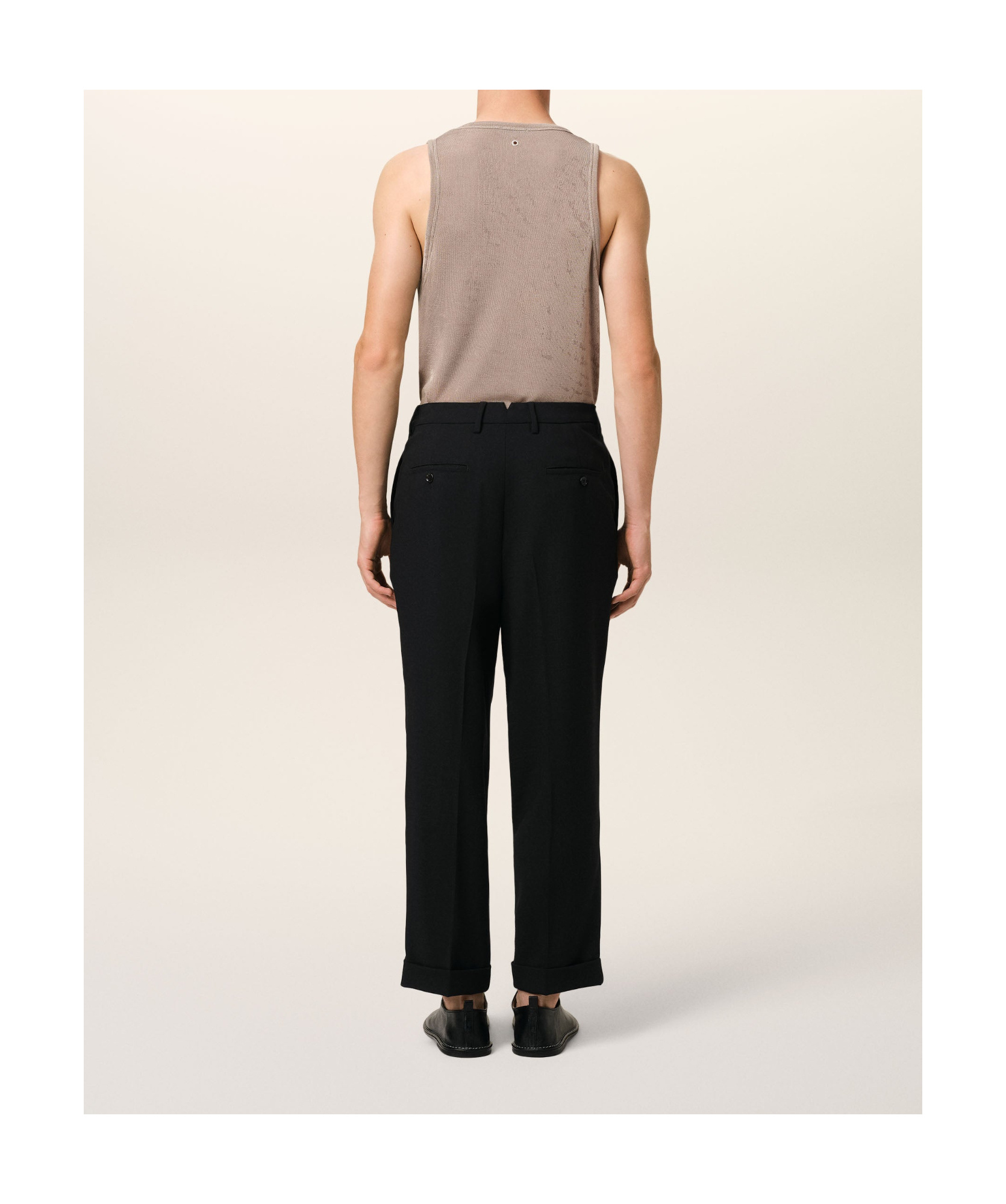 Shop Ami Alexandre Mattiussi Belt-loop Casual Pants In Black