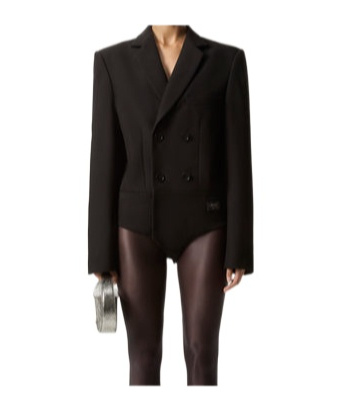 Coperni Double-breasted One-piece Jacket In Black
