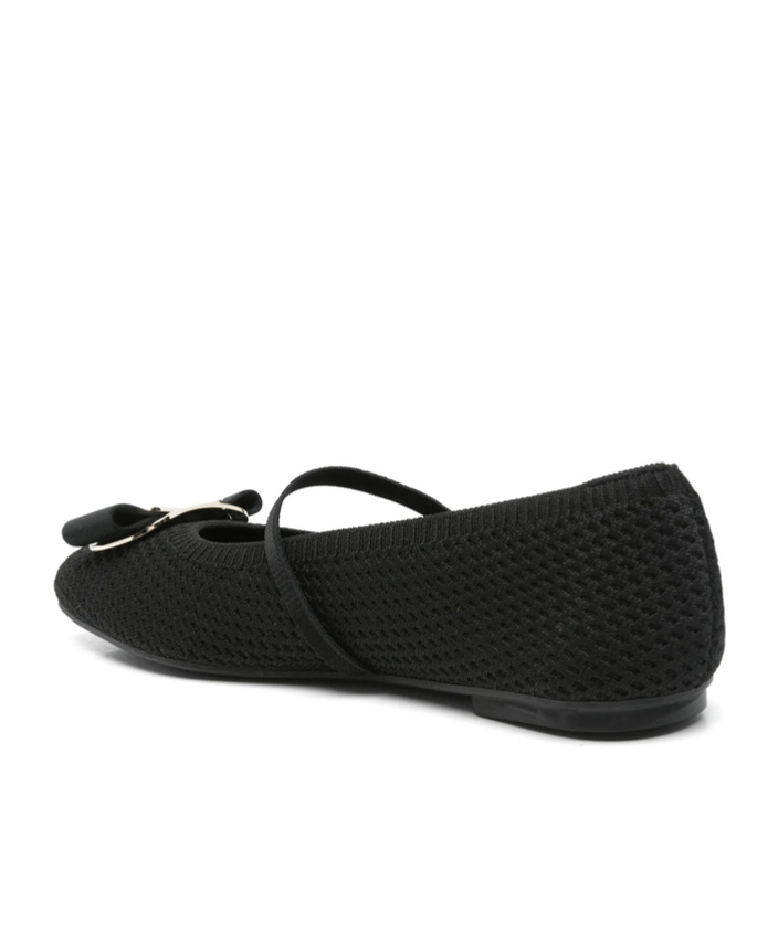 Ferragamo Square Toe Ballet Flats In Black