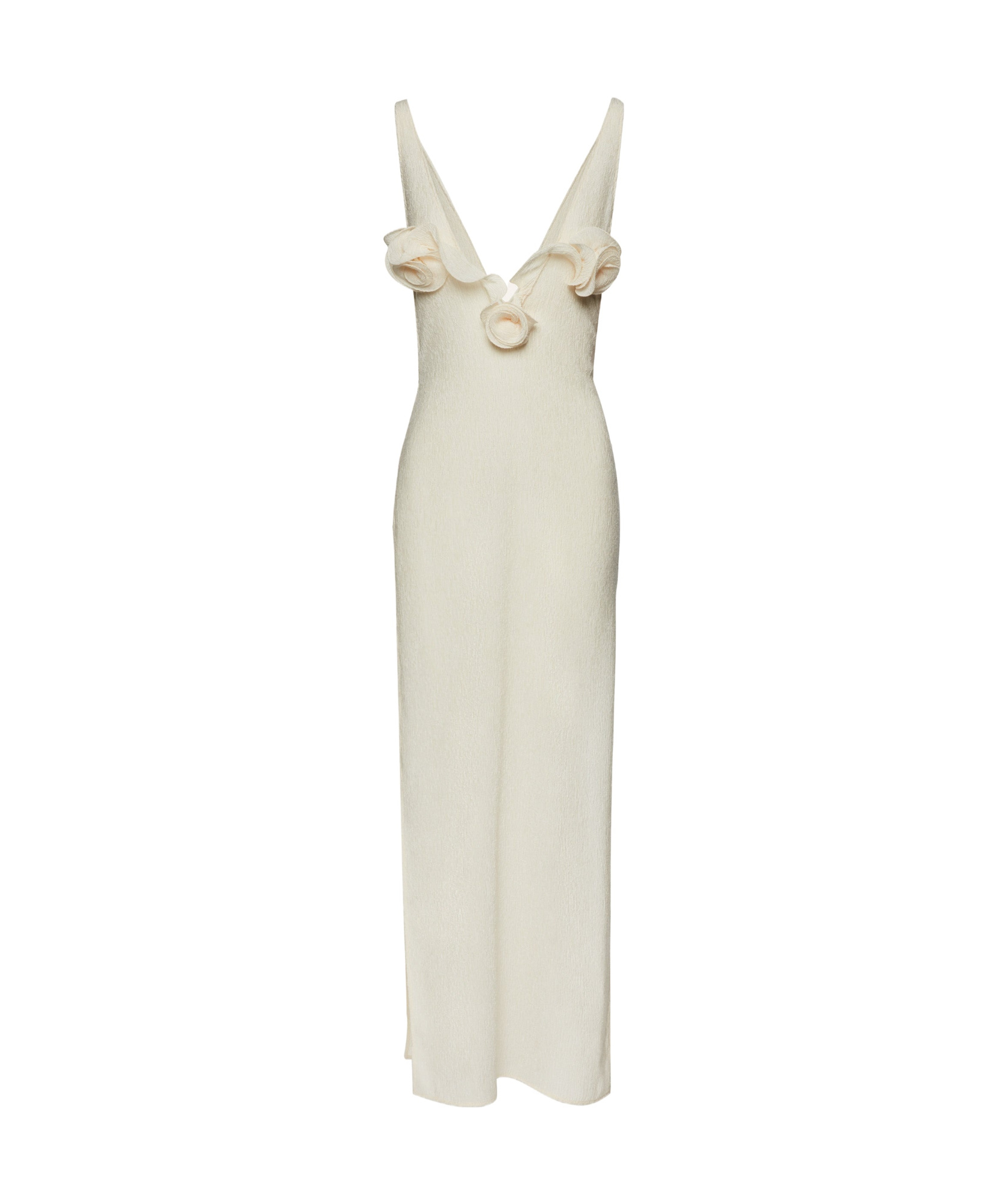 Magda Butrym Maxikleid Mit Blumenapplikation In White
