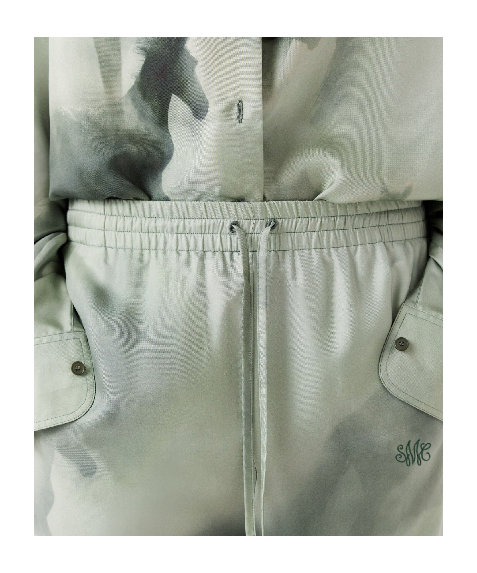 Stella Mccartney Drawstring Trousers In Green