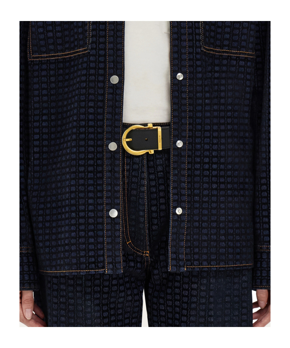 Ferragamo Reversible And Adjustable Gancini Belt In Multi