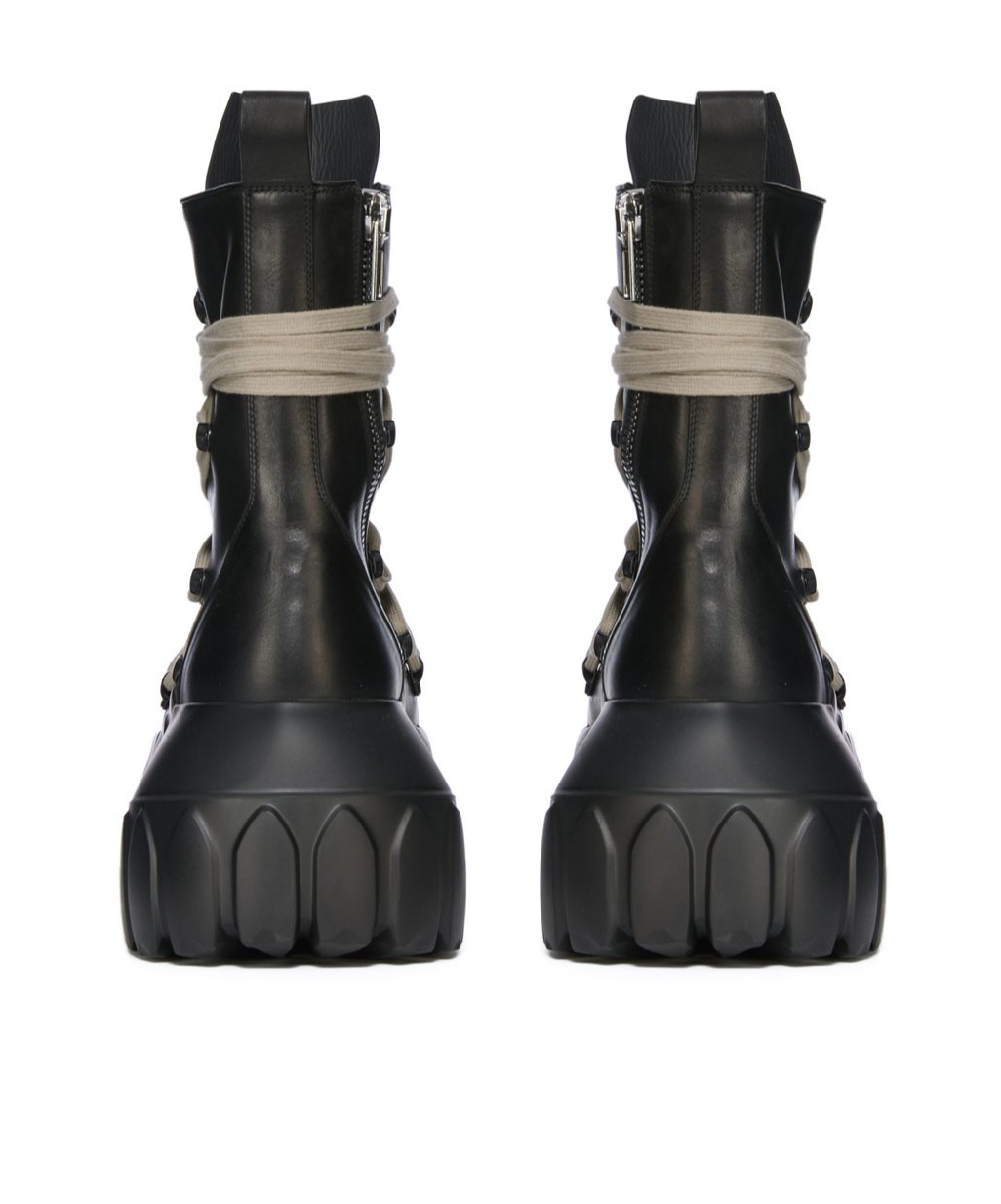 Shop Rick Owens Hollywood Mega Trator Boots In Black