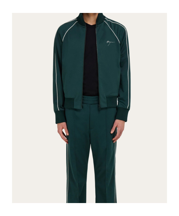 Ferragamo Logo-print Tracksuit Top In Green