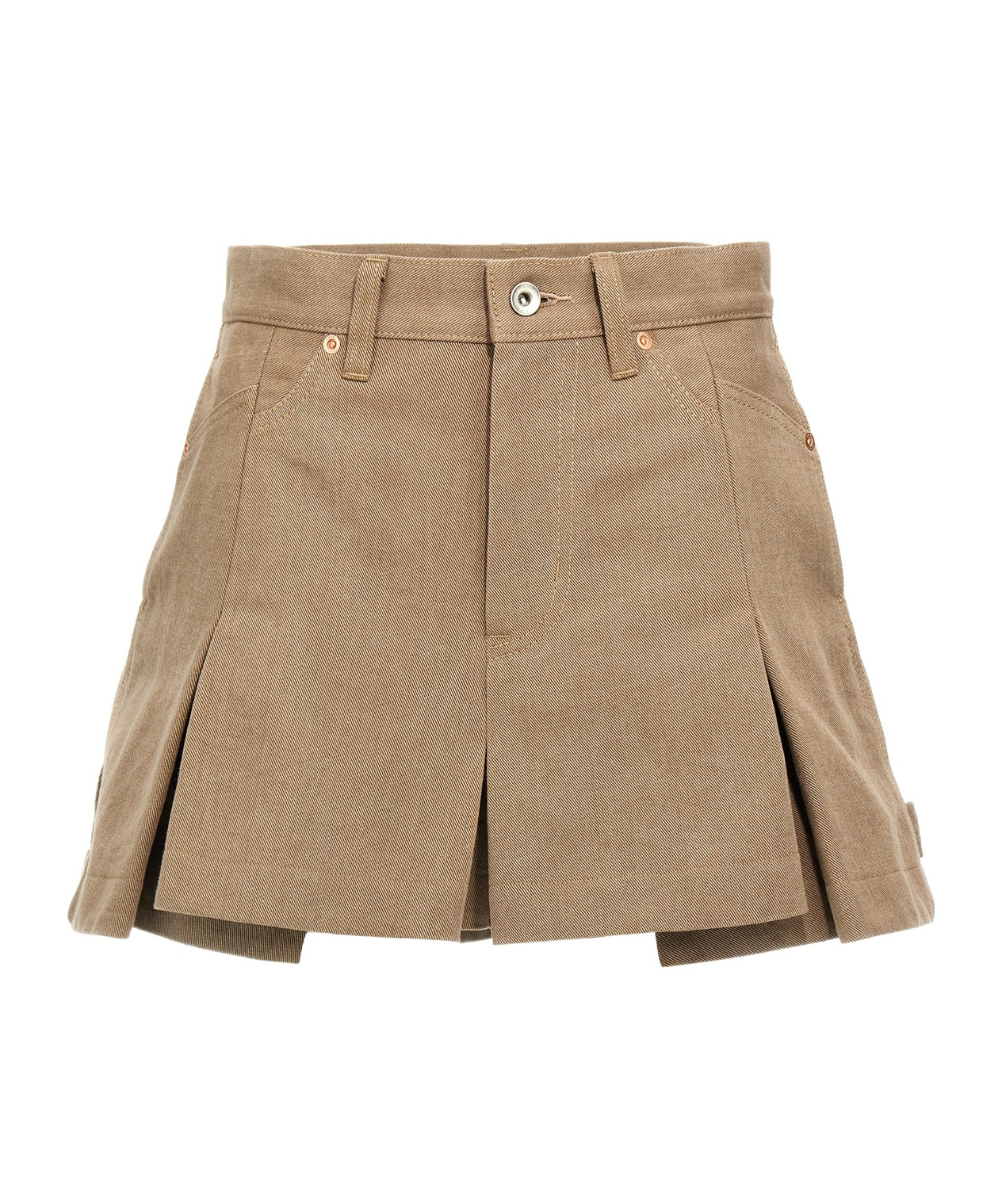 Sacai Belt-loop Culottes In Nude