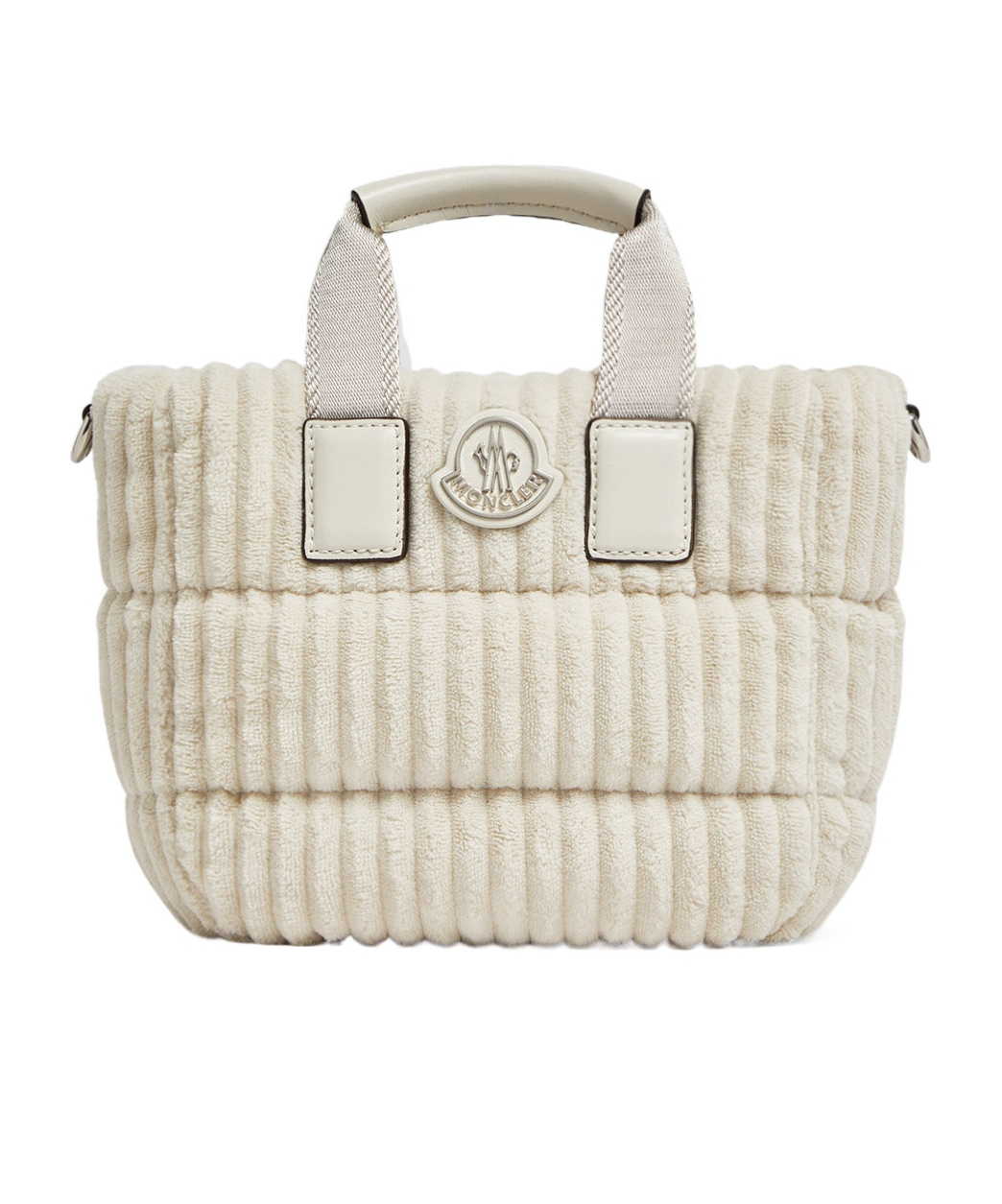 Moncler Mini Caradoc Tote Bag In Nude