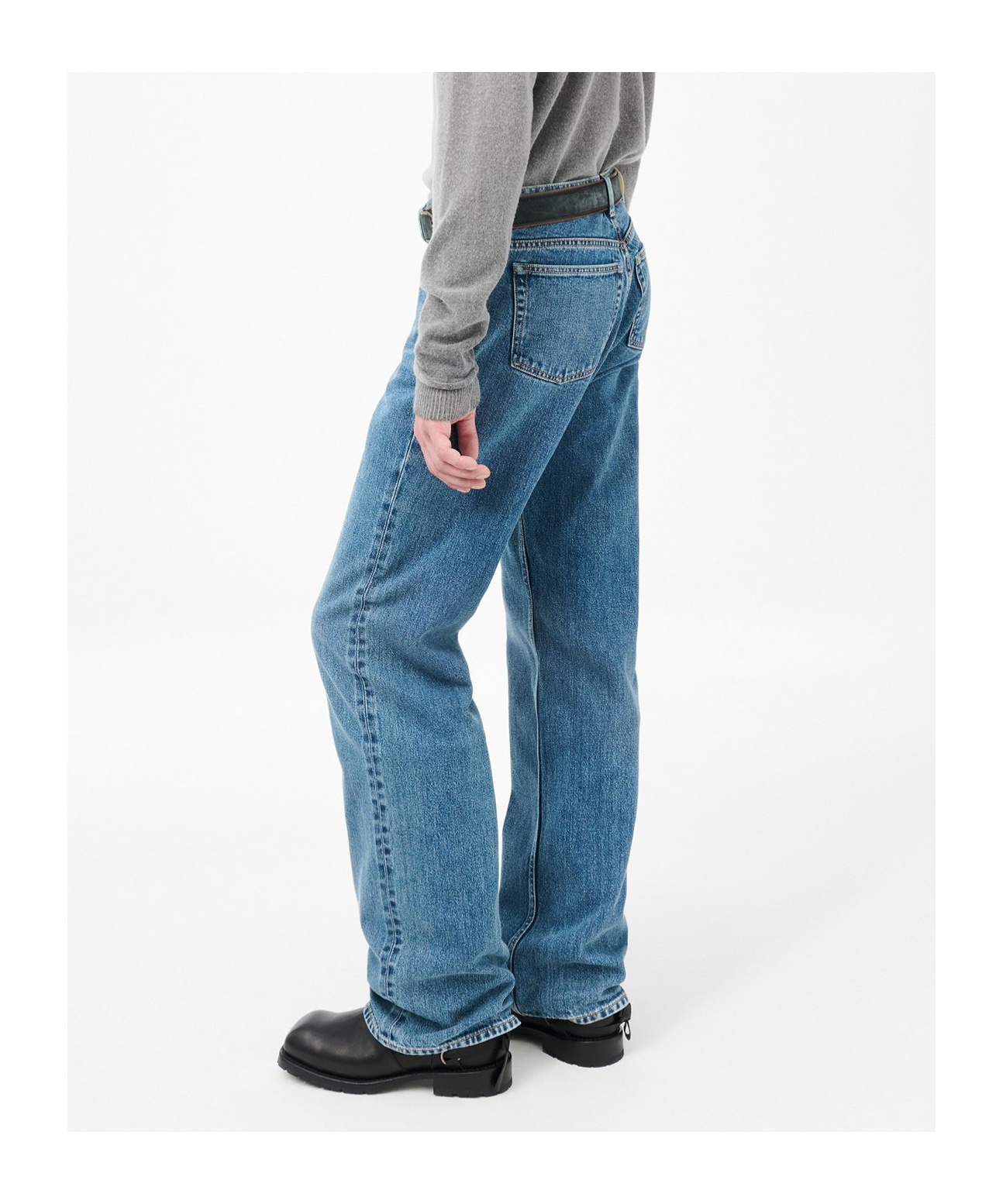 Our Legacy Belt Loop Denim Trousers In Blue