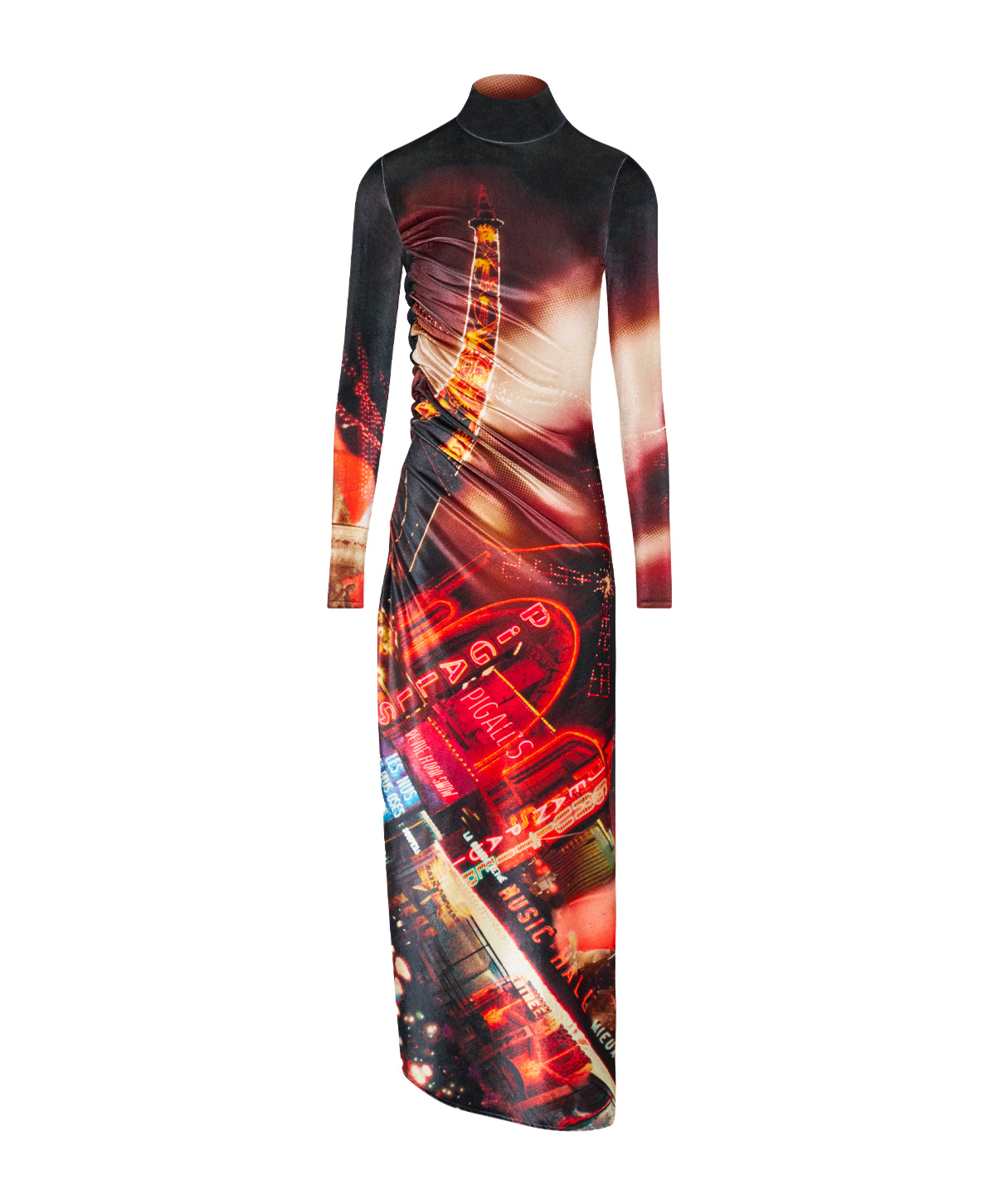 Shop Jean Paul Gaultier Pigalle Velvet Maxi Dress In Red