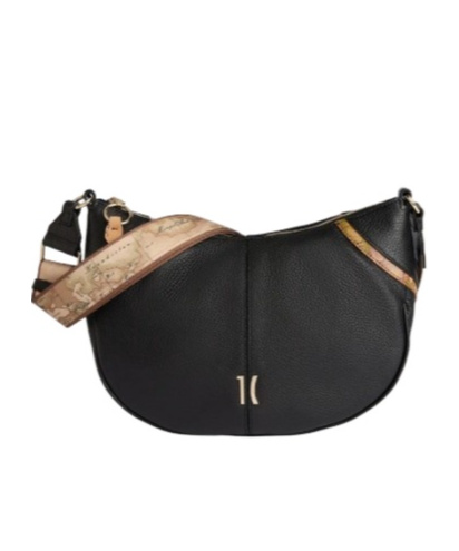 Alviero Martini Wide Strap Shoulder Bag In Black