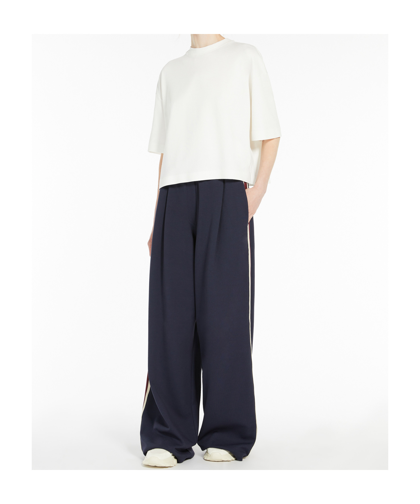Weekend Max Mara Drawcord Elastic Waist Sweatpants In Black
