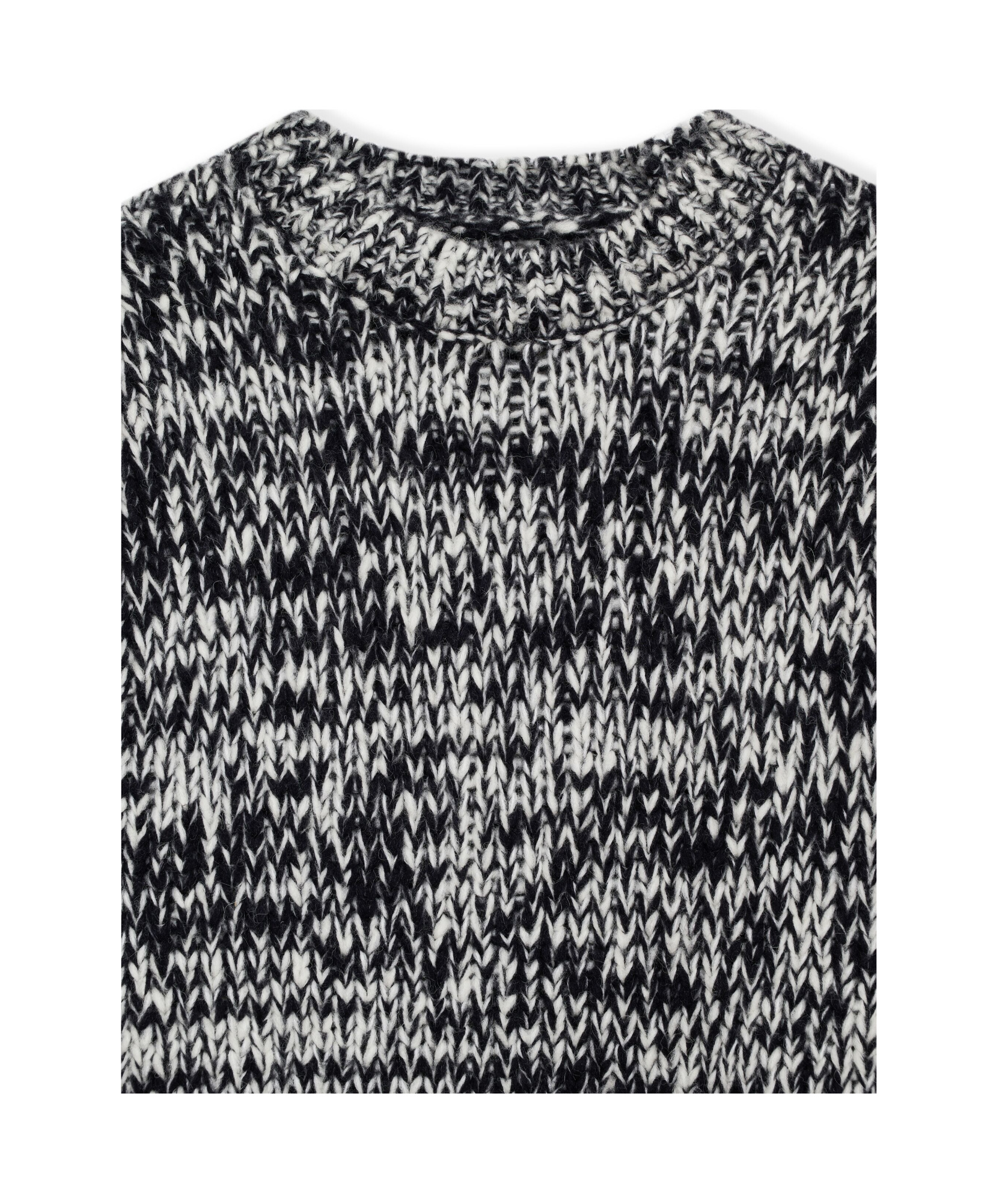 Anine Bing Sydney Crew Sweater Black And White In Black