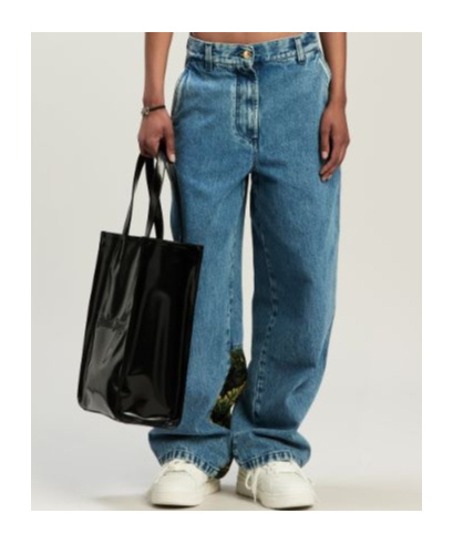 Palm Angels Logo Debossed Open-top Tote Bag In Black