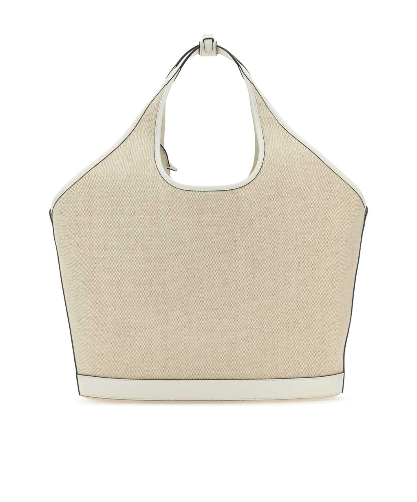 Prada Textured Fabric Shoulder Bag With Top Handle In Tan / White