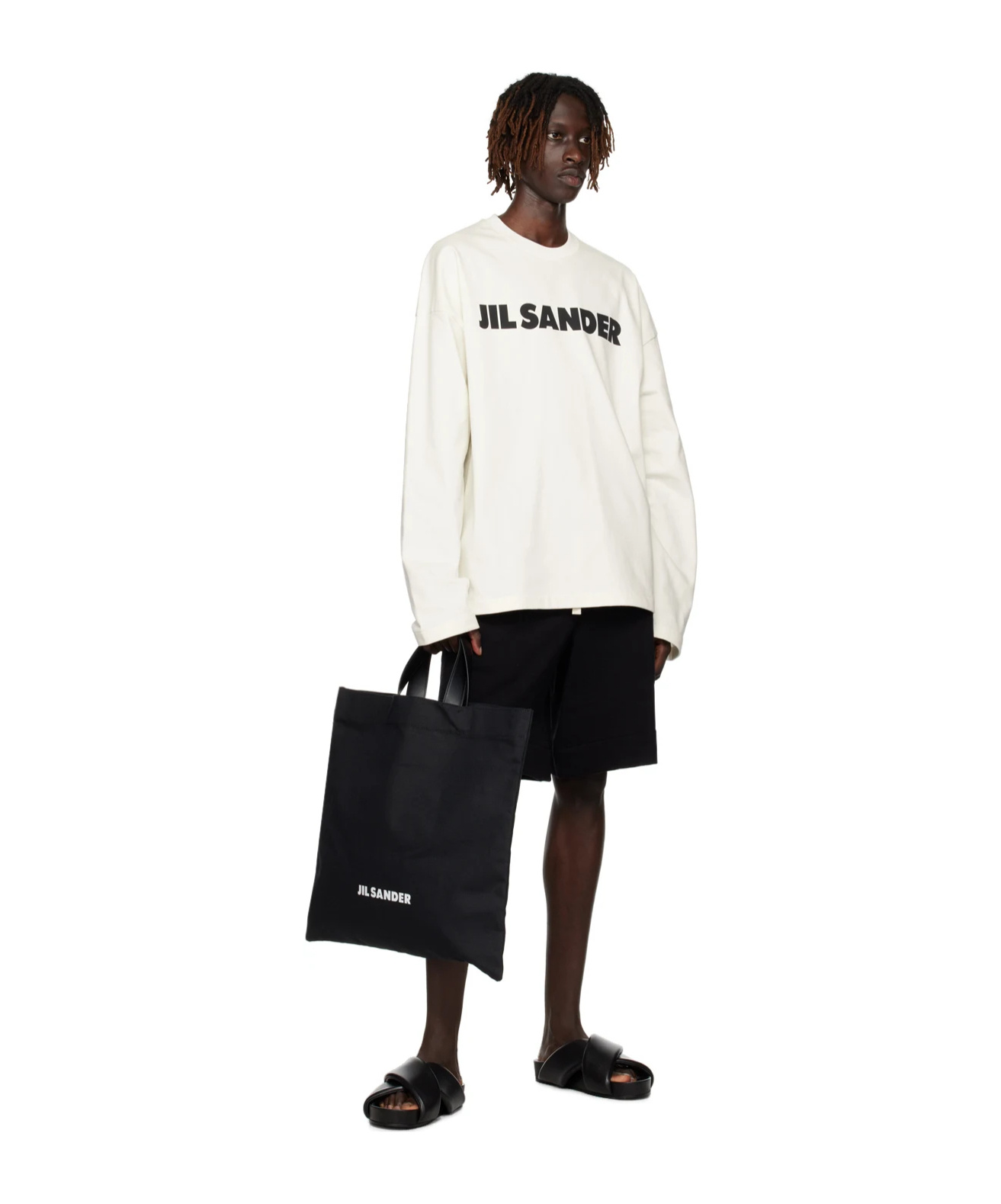 Jil Sander Drawstring Type Waist Shorts In Black