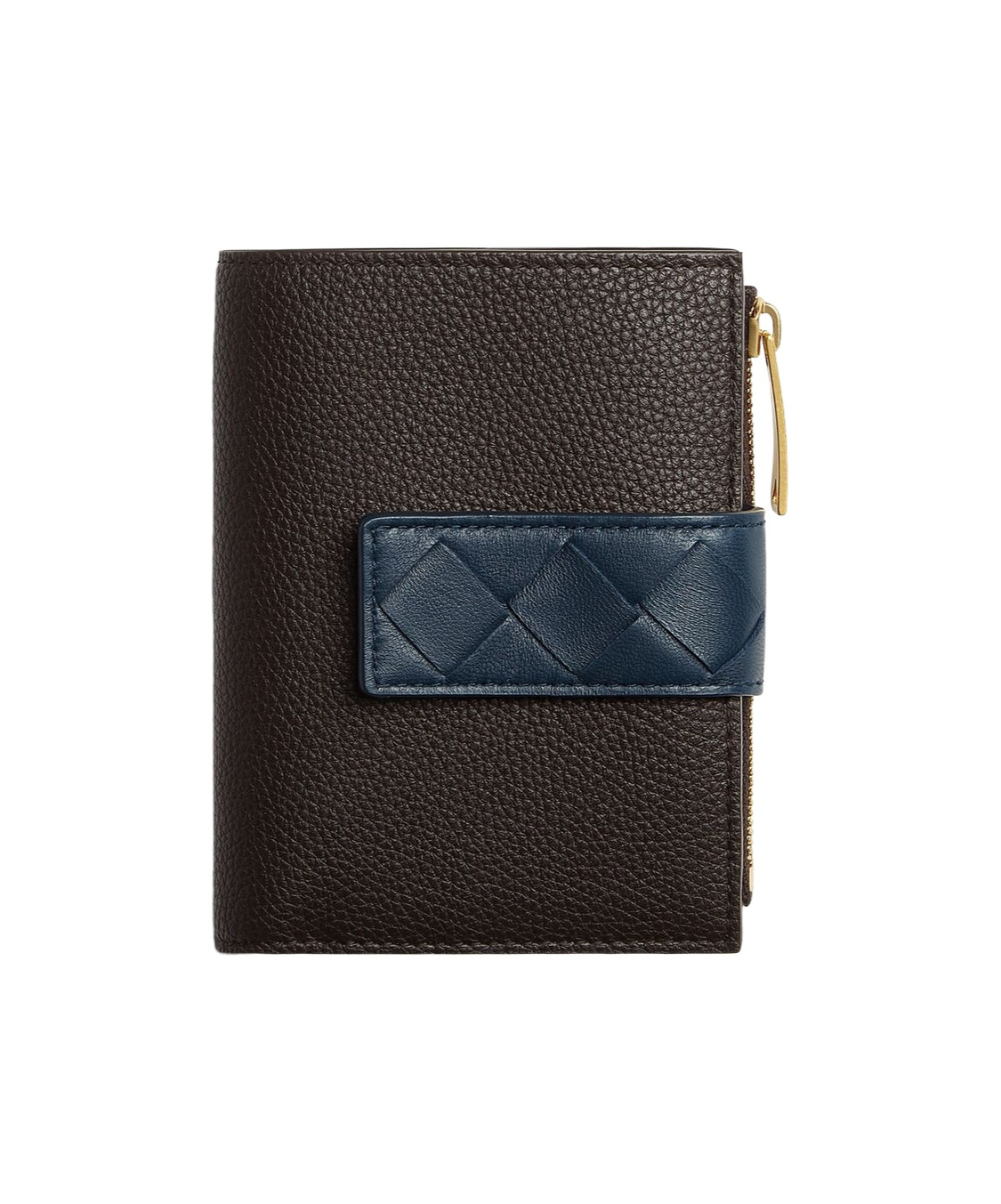 Bottega Veneta Small Double Fold Wallet In Black