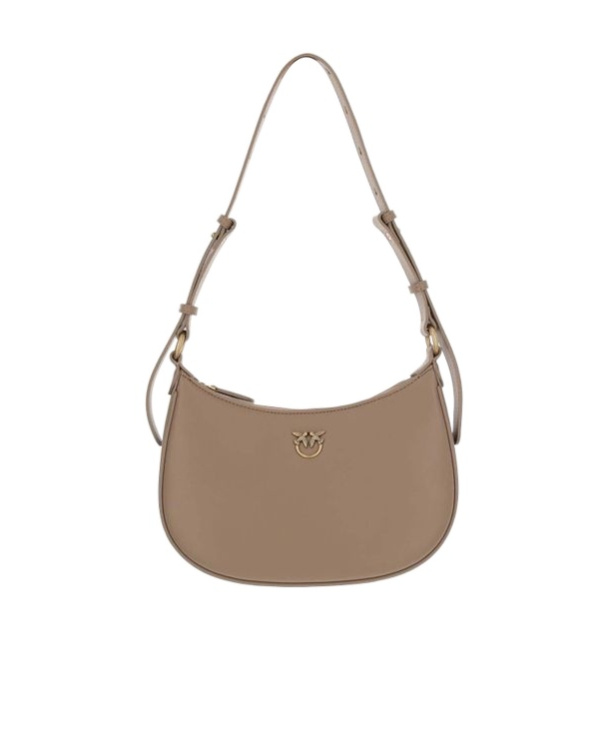 Pinko Half Moon Mini Love Bag In Brown