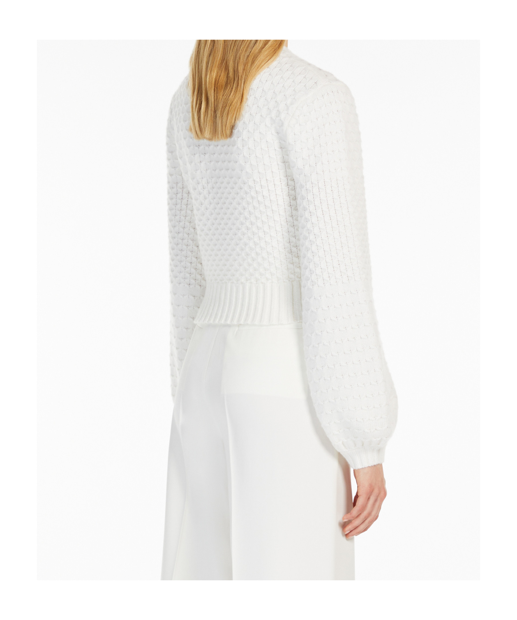 Max Mara Wool Cashmere Sweater In White