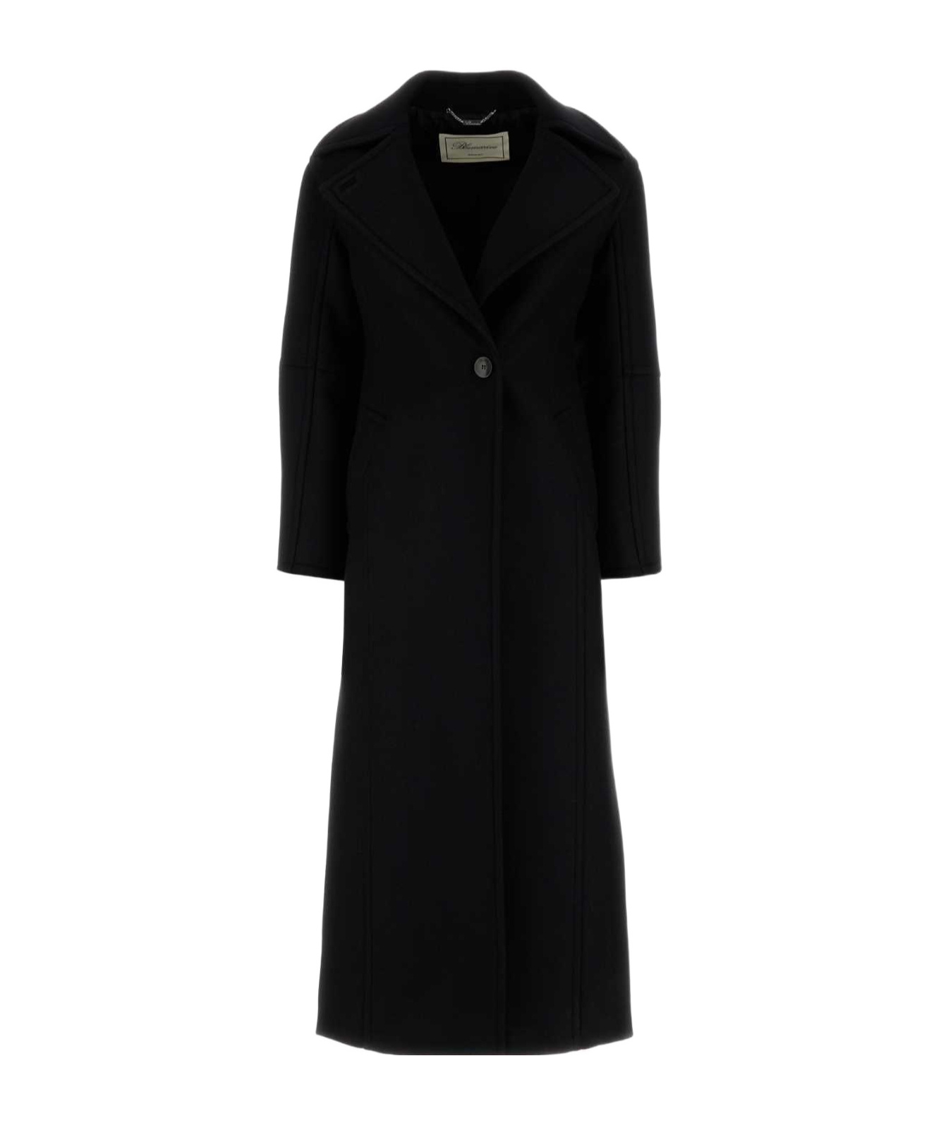 Blumarine Outwear Wool Coat 2s099b N0990 In Black
