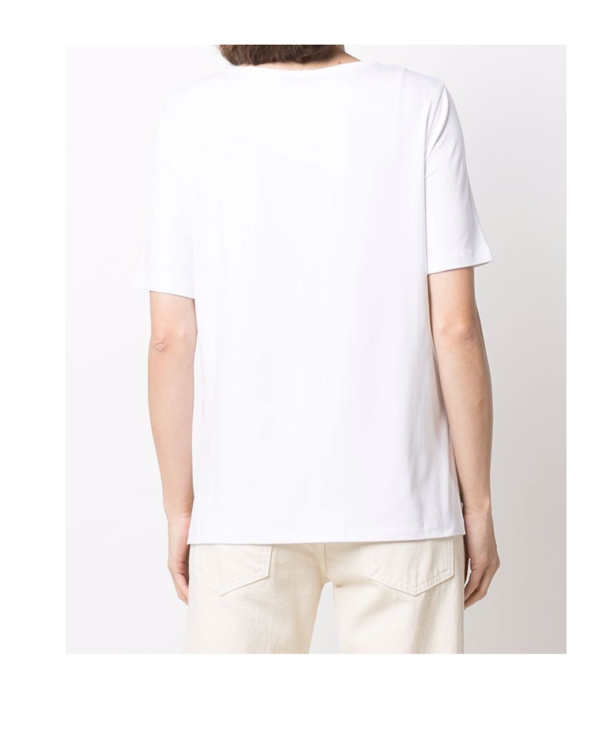 Le Tricot Perugia Scoop Neck T-shirt In White