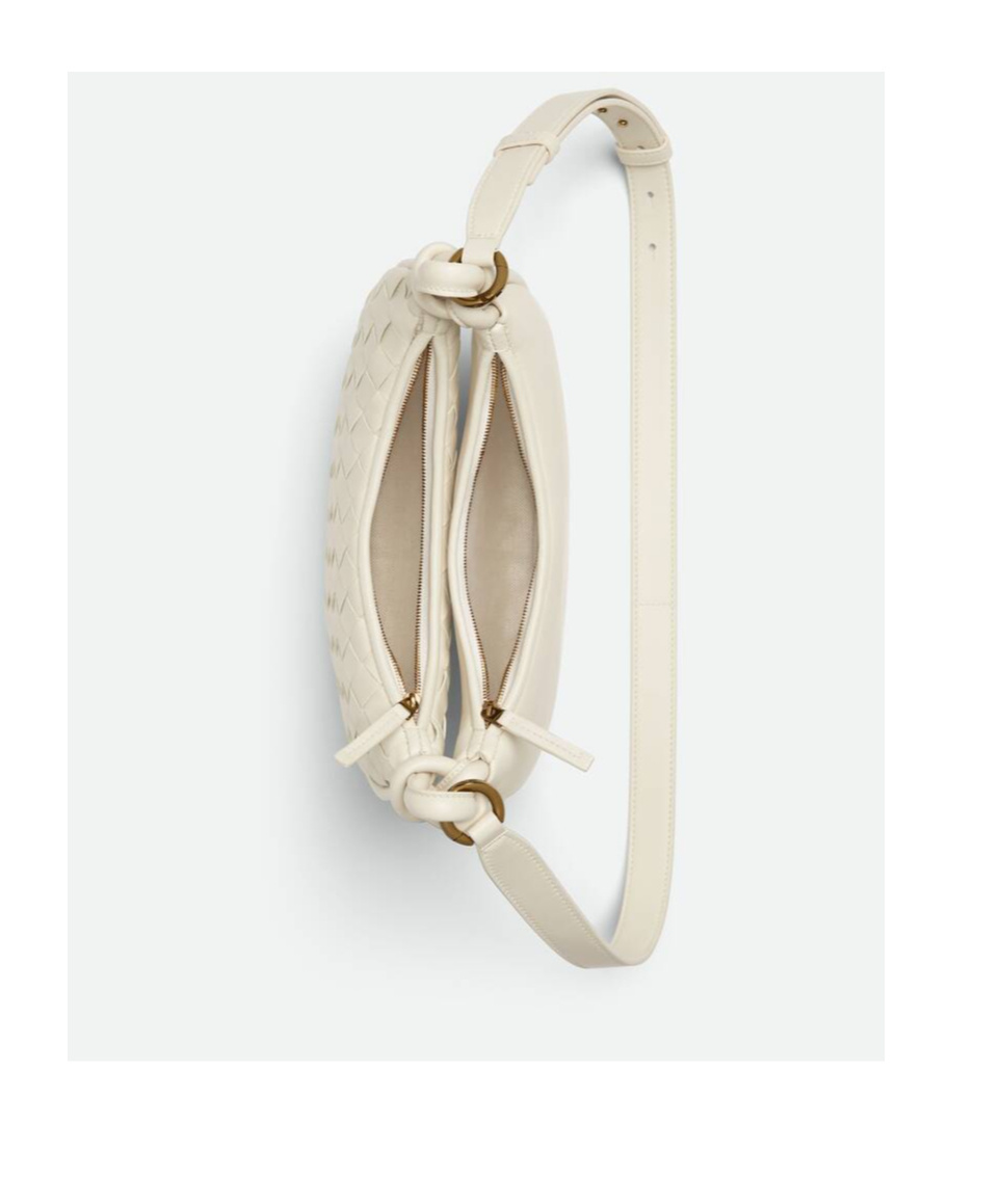 Bottega Veneta Gemelli Messenger Crossbody Bag In White