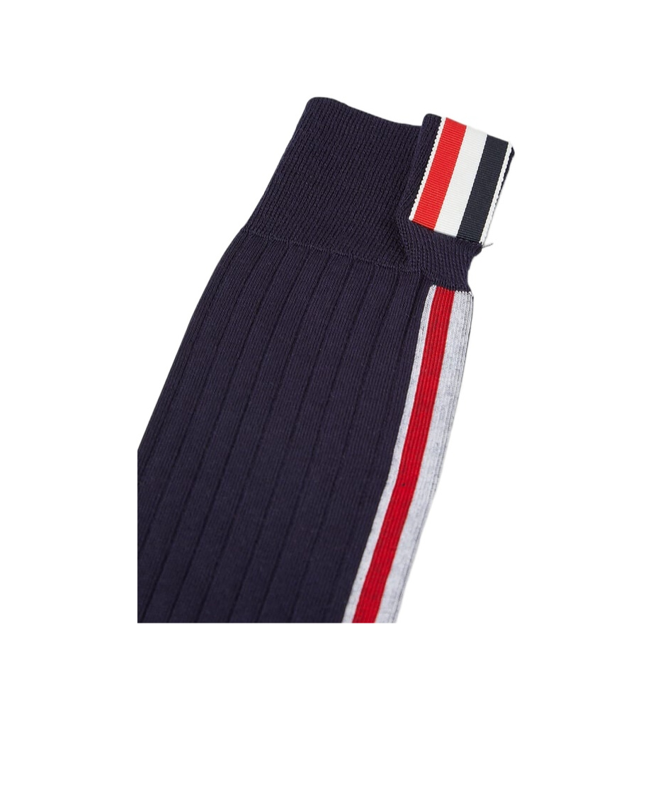 Thom Browne Logo Socks In Black