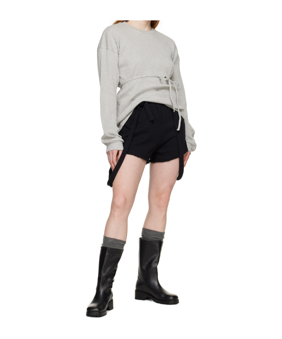 Baserange Elastic Waist Shorts In Black